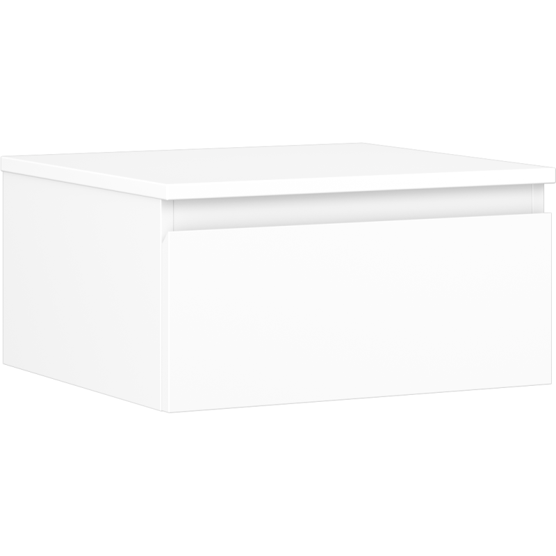 Mexen Orio Badezimmerschrank für Waschbecken 50 cm mit Arbeitsplatte, 1 Schublade, weiß matt - 91A10-05023-1-BFC01