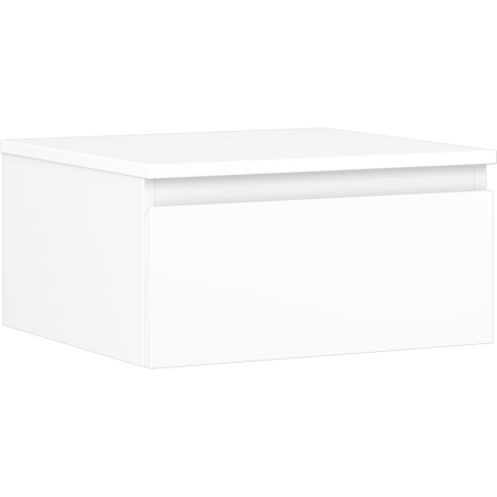 Mexen Orio Badezimmerschrank für Waschbecken 50 cm mit Arbeitsplatte, 1 Schublade, weiß matt - 91A10-05023-1-BFC01
