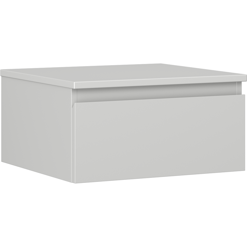 Mexen Orio Badezimmerschrank unter Waschbecken 50 cm mit Arbeitsplatte, 1 Schublade, grau matt - 91A10-05023-1-BFC62