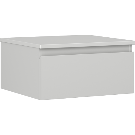 Mexen Orio Badezimmerschrank unter Waschbecken 50 cm mit Arbeitsplatte, 1 Schublade, grau matt - 91A10-05023-1-BFC62