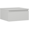 Mexen Orio Badezimmerschrank unter Waschbecken 50 cm mit Arbeitsplatte, 1 Schublade, grau matt - 91A10-05023-1-BFC62