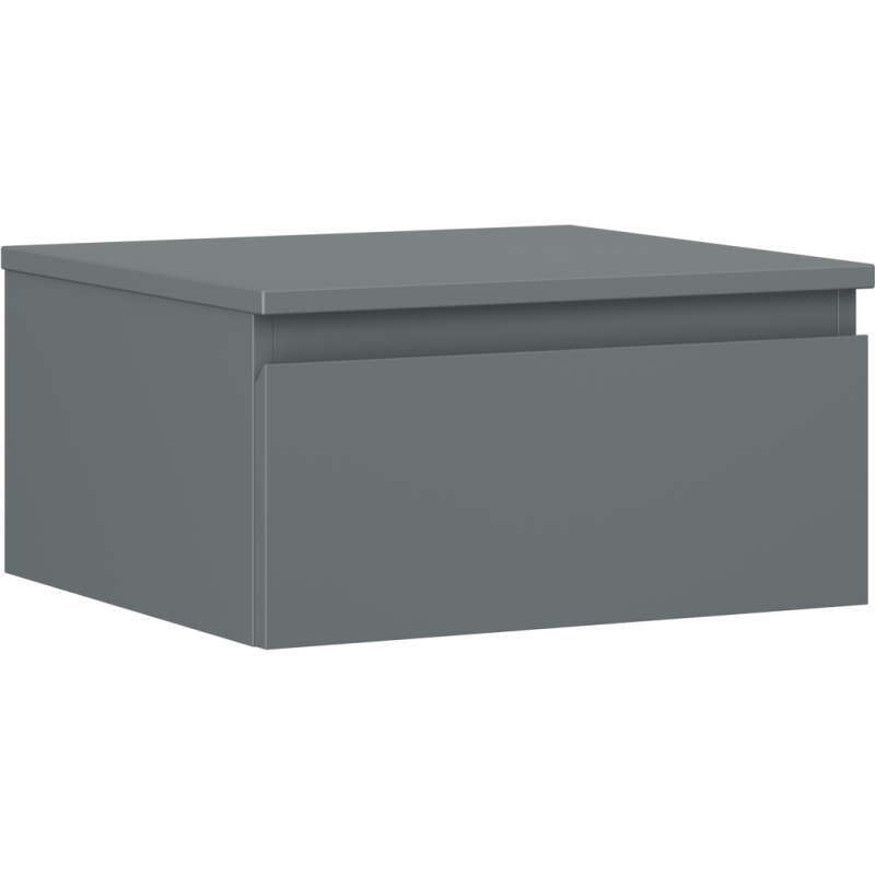 Mexen Orio Badezimmerunterschrank 50 cm mit Platte, 1 Schublade, Graphit matt - 91A10-05023-1-BFC66