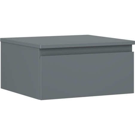 Mexen Orio Badezimmerunterschrank 50 cm mit Platte, 1 Schublade, Graphit matt - 91A10-05023-1-BFC66