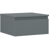 Mexen Orio Badezimmerunterschrank 50 cm mit Platte, 1 Schublade, Graphit matt - 91A10-05023-1-BFC66