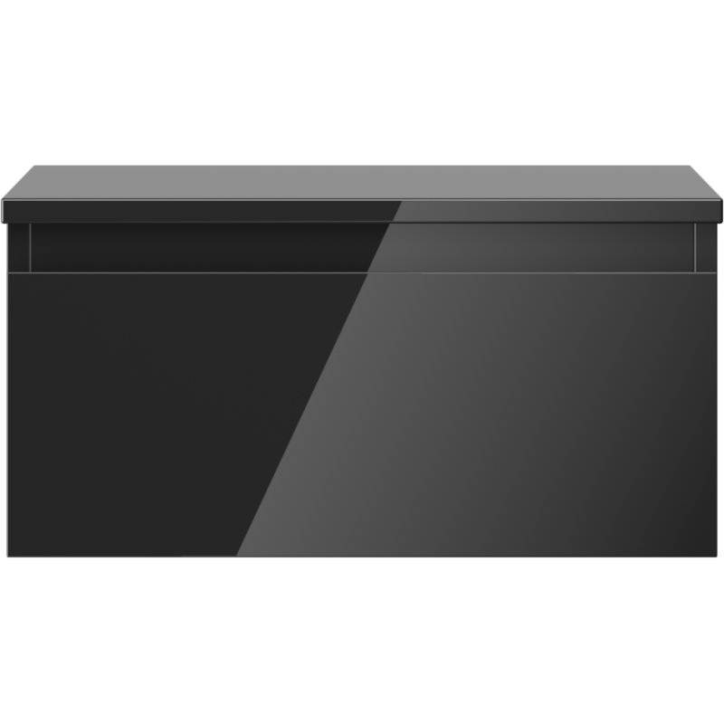 Mexen Orio mobile bagno sottolavabo 50 cm con piano, 1 cassetto, nero lucido - 91A10-05023-1-BFC70