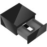 Mexen Orio bathroom cabinet under sink 50 cm with countertop, 1 drawer, black gloss - 91A10-05023-1-BFC70