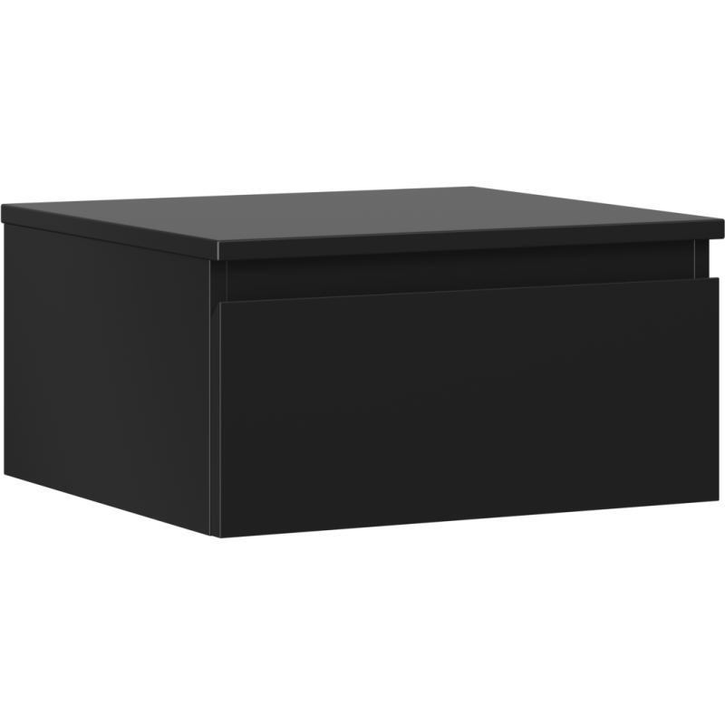 Mexen Orio Badezimmerschrank unter Waschbecken 50 cm mit Arbeitsplatte, 1 Schublade, Schwarz Matt - 91A10-05023-1-BFC71