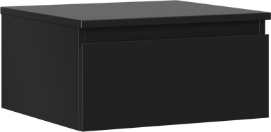 Mexen Orio Badezimmerschrank 50 cm mit Arbeitsplatte, 1 Schublade, Schwarz Matt - 91A10-05023-1-BFC71