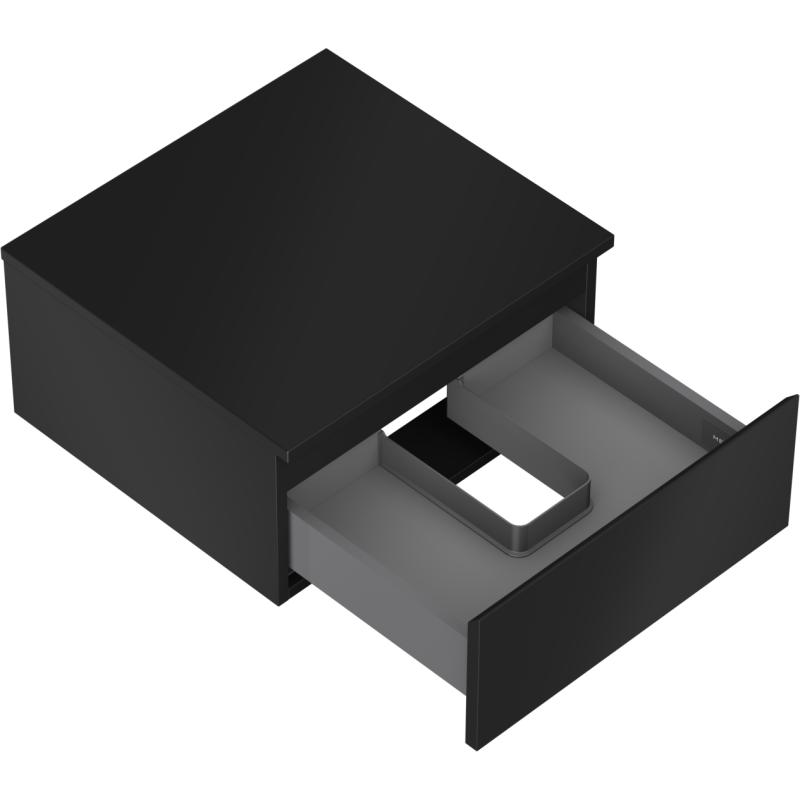 Mexen Orio mobiletto da bagno sottolavabo 50 cm con piano, 1 cassetto, nero opaco - 91A10-05023-1-BFC71