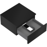 Mexen Orio Badezimmerschrank 50 cm mit Arbeitsplatte, 1 Schublade, Schwarz Matt - 91A10-05023-1-BFC71