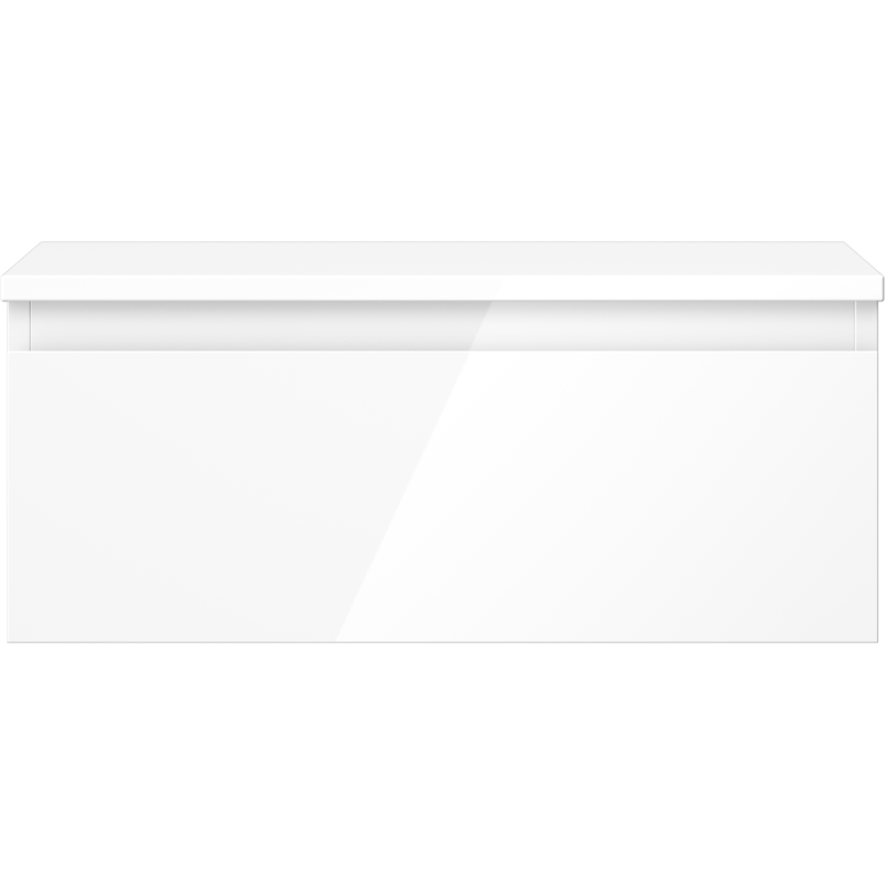 Mexen Orio badkamerkast met wastafelonderkast 60 cm met blad, 1 lade, wit glans - 91A10-06023-1-BFC00