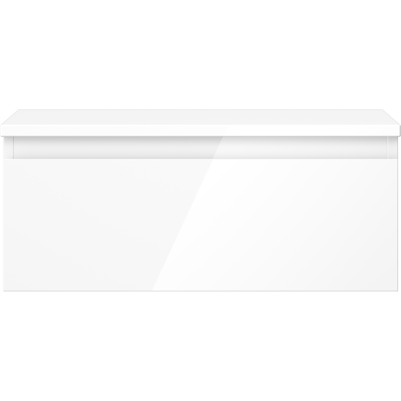 Mexen Orio gabinete de baño bajo el lavabo 60 cm con encimera, 1 cajón, blanco brillo - 91A10-06023-1-BFC00