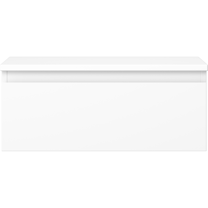 Mexen Orio gabinete de baño para lavabo de 60 cm con encimera, 1 cajón, blanco mate - 91A10-06023-1-BFC01