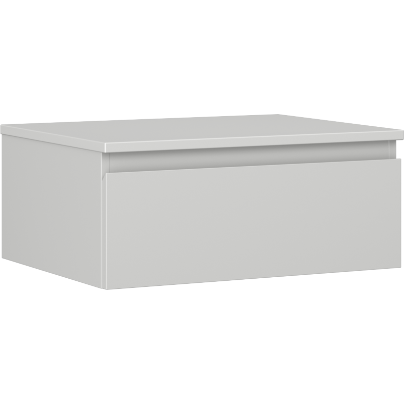 Mexen Orio gabinete de baño bajo lavabo 60 cm con encimera, 1 cajón, gris mate - 91A10-06023-1-BFC62