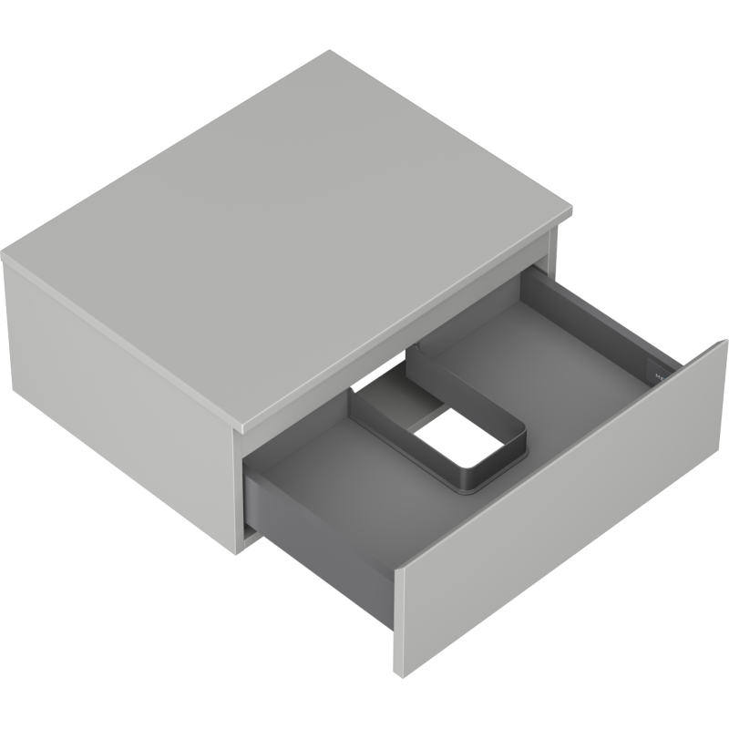 Mexen Orio gabinete de baño bajo lavabo 60 cm con encimera, 1 cajón, gris mate - 91A10-06023-1-BFC62