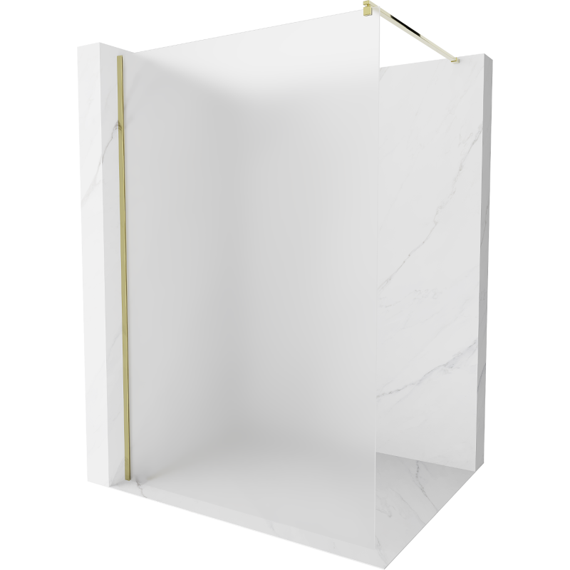 Mexen Kioto Duschwand Walk-in 90 x 200 cm, 8 mm mattiert, gold - 800-090-101-50-30