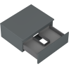 Mexen Orio mueble de baño bajo lavabo de 60 cm con encimera, 1 cajón, grafito mate - 91A10-06023-1-BFC66