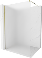 Mexen Kioto ścianka prysznicowa Walk-in 100 x 200 cm, szron 8 mm, złota - 800-100-101-50-30