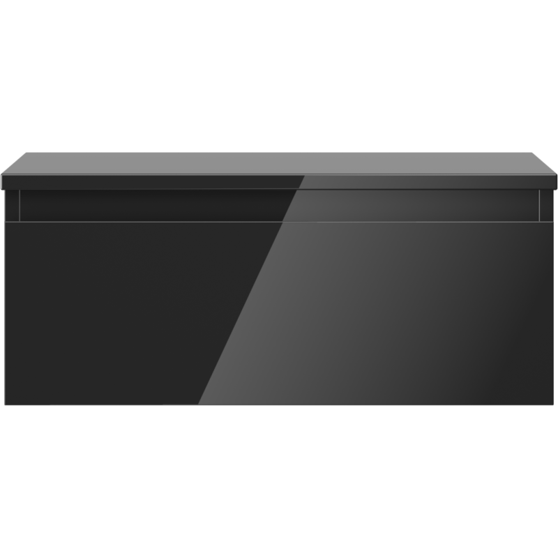 Mexen Orio mobile da bagno sotto lavabo 60 cm con piano, 1 cassetto, nero lucido - 91A10-06023-1-BFC70