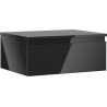 Mexen Orio Badezimmerschrank 60 cm mit Arbeitsplatte, 1 Schublade, schwarz glänzend - 91A10-06023-1-BFC70