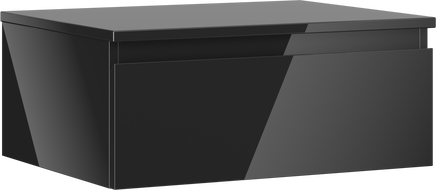 Mexen Orio mobile da bagno sotto lavabo 60 cm con piano, 1 cassetto, nero lucido - 91A10-06023-1-BFC70