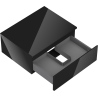 Mexen Orio Badezimmerschrank 60 cm mit Arbeitsplatte, 1 Schublade, schwarz glänzend - 91A10-06023-1-BFC70