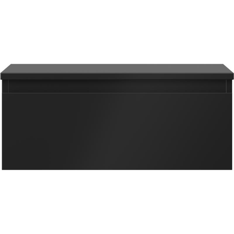 Mexen Orio Badezimmerschrank 60 cm mit Arbeitsplatte, 1 Schublade, schwarz matt - 91A10-06023-1-BFC71