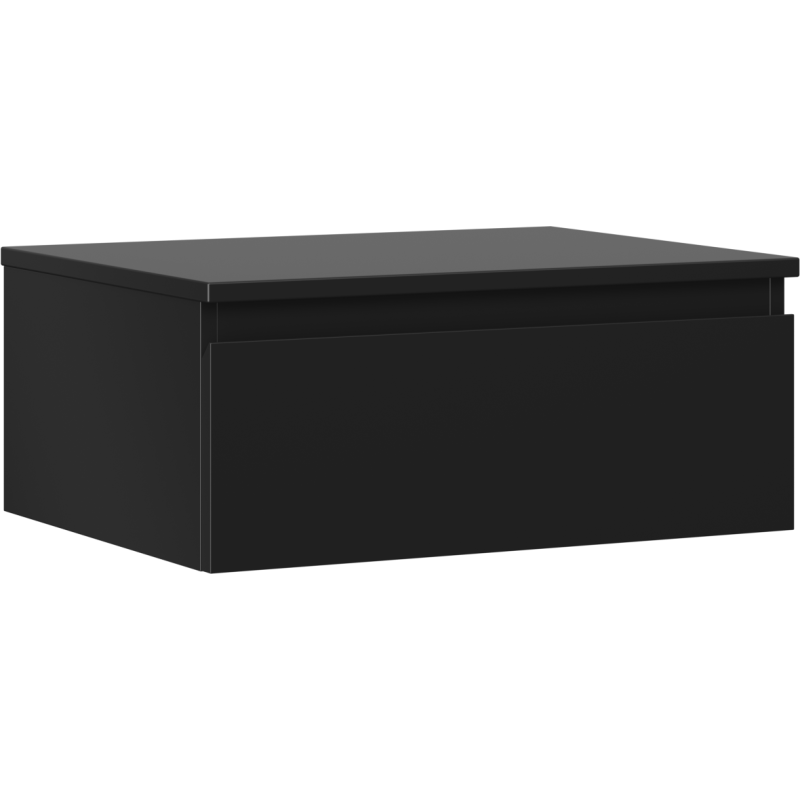 Mexen Orio szafka łazienkowa podumywalkowa 60 cm z blatem, 1 szuflada,  czarna mat - 91A10-06023-1-BFC71