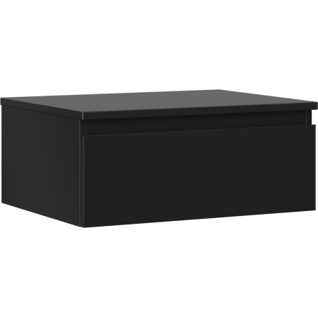 Mexen Orio badkamermeubel onder wastafel 60 cm met blad, 1 lade, zwart mat - 91A10-06023-1-BFC71