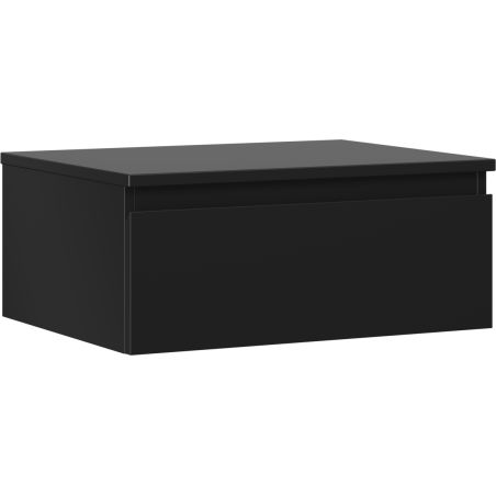 Mexen Orio szafka łazienkowa podumywalkowa 60 cm z blatem, 1 szuflada,  czarna mat - 91A10-06023-1-BFC71
