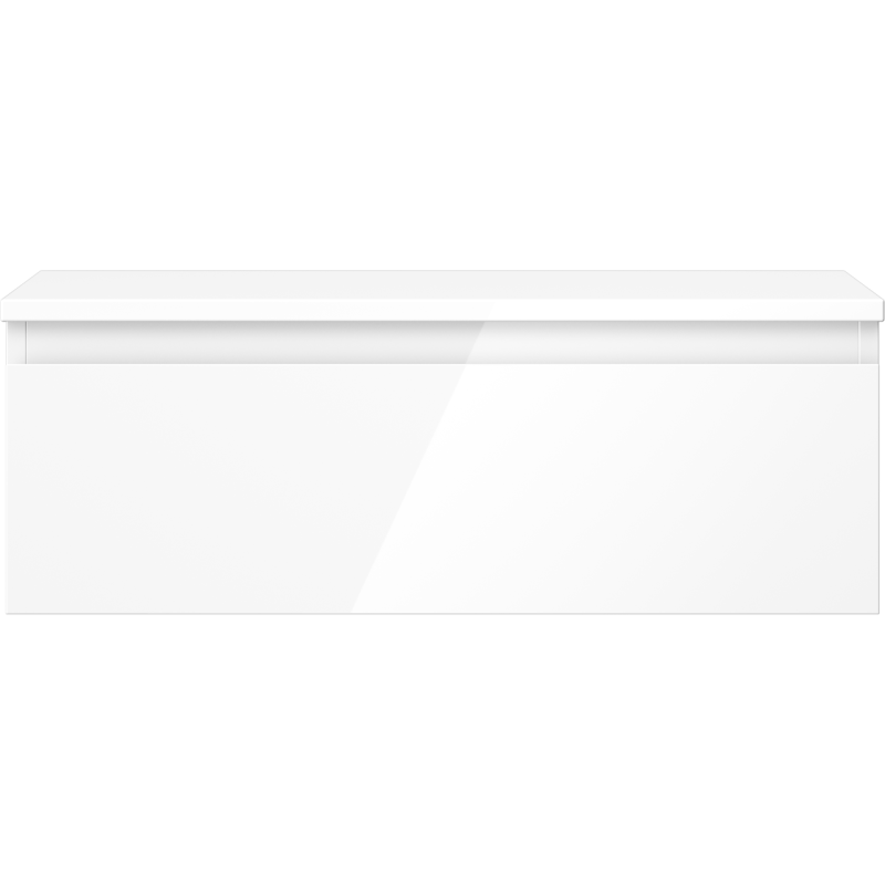 Mexen Orio 70 cm Under-Sink Bathroom Cabinet with Countertop, 1 Drawer, High Gloss White - 91A10-07023-1-BFC00