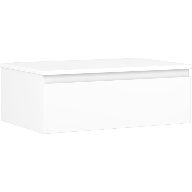 Mexen Orio badkamerkastje onder de wastafel 70 cm met blad, 1 lade, wit mat - 91A10-07023-1-BFC01