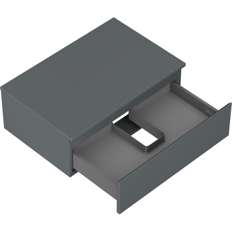 Mexen Orio Badezimmer-Unterschrank 70 cm mit Arbeitsplatte, 1 Schublade, Graphit matt - 91A10-07023-1-BFC66