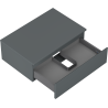 Mexen Orio Badezimmerschrank 70 cm mit Arbeitsplatte, 1 Schublade, Mattgraphit - 91A10-07023-1-BFC66