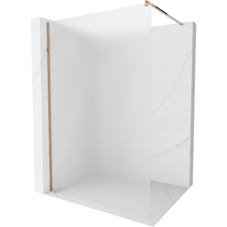Mexen Kioto Walk-in Shower Screen 90 x 200 cm, Frosted 8 mm, Rose Gold - 800-090-101-60-30
