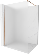 Mexen Kioto zidni panel za tuš Walk-in 100 x 200 cm, mat 8 mm, ružičasto zlato - 800-100-101-60-30