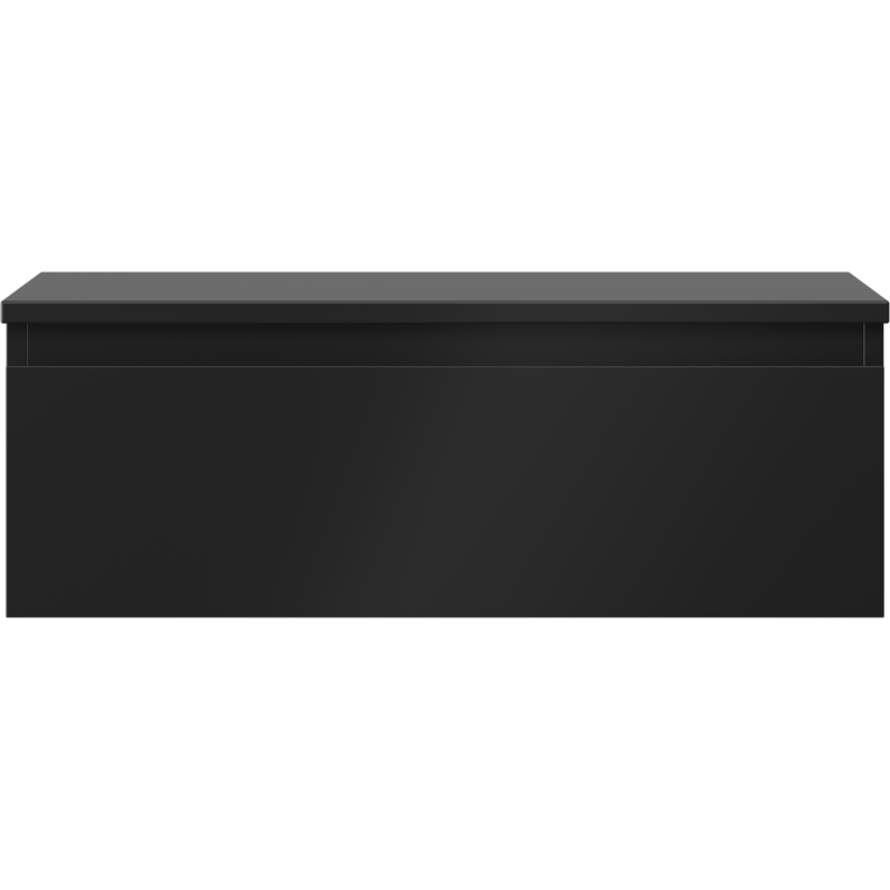 Mexen Orio mueble de baño debajo del lavabo de 70 cm con encimera, 1 cajón, negro mate - 91A10-07023-1-BFC71