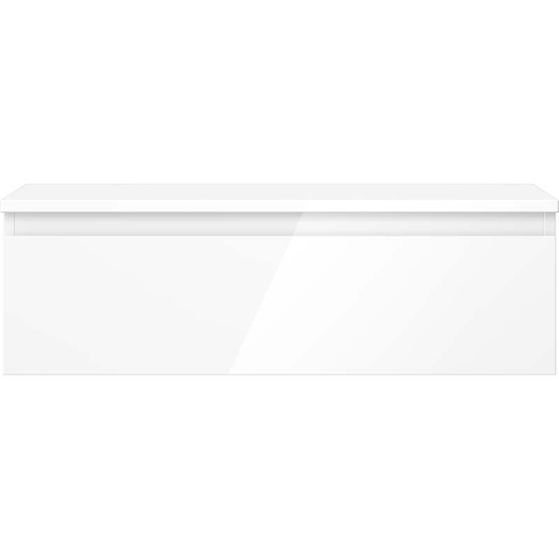 Mexen Orio gabinete de baño para lavabo de 80 cm con encimera, 1 cajón, blanco brillo - 91A10-08023-1-BFC00