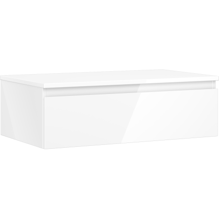 Mexen Orio szafka łazienkowa podumywalkowa 80 cm z blatem, 1 szuflada, biała połysk - 91A10-08023-1-BFC00