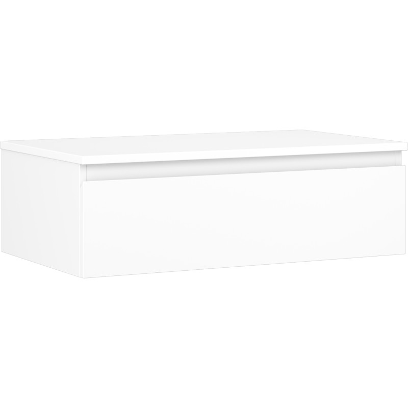 Mexen Orio vannitoakapp koos valamu alusega, 80 cm, 1 sahtel, matt valge - 91A10-08023-1-BFC01