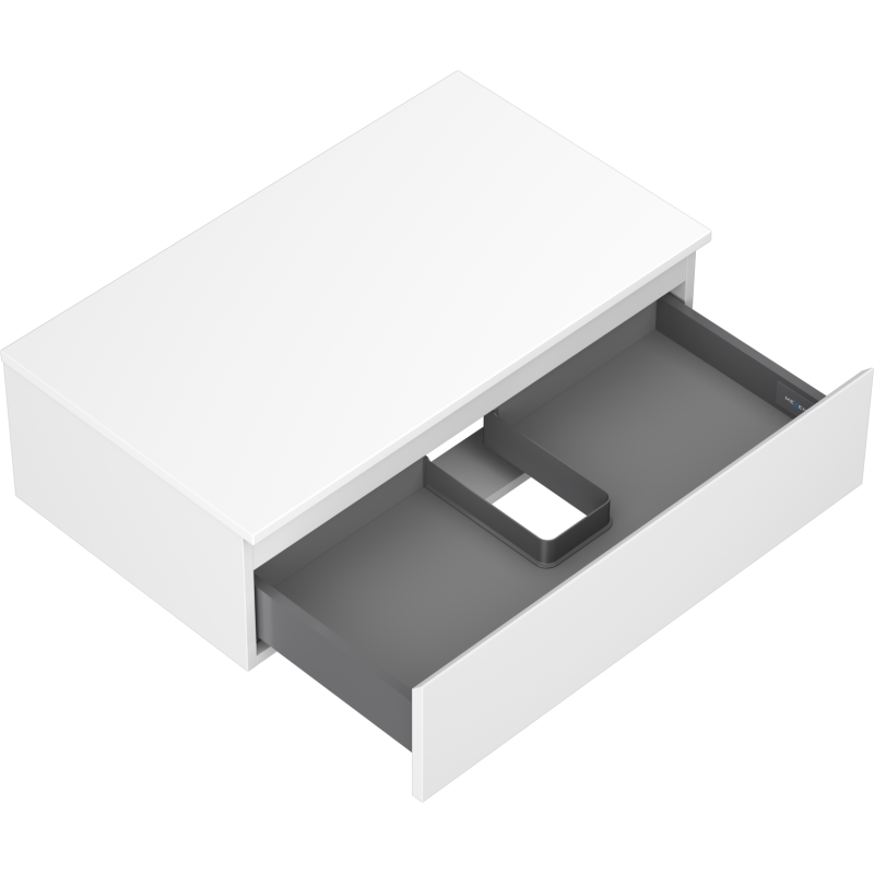 Mexen Orio armário de casa de banho de 80 cm com bancada, 1 gaveta, branco mate - 91A10-08023-1-BFC01