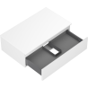 Mexen Orio bathroom vanity cabinet 80 cm with countertop, 1 drawer, white matte - 91A10-08023-1-BFC01