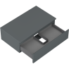 Mexen Orio Badezimmerschrank 80 cm mit Arbeitsplatte, 1 Schublade, matt Graphit - 91A10-08023-1-BFC66