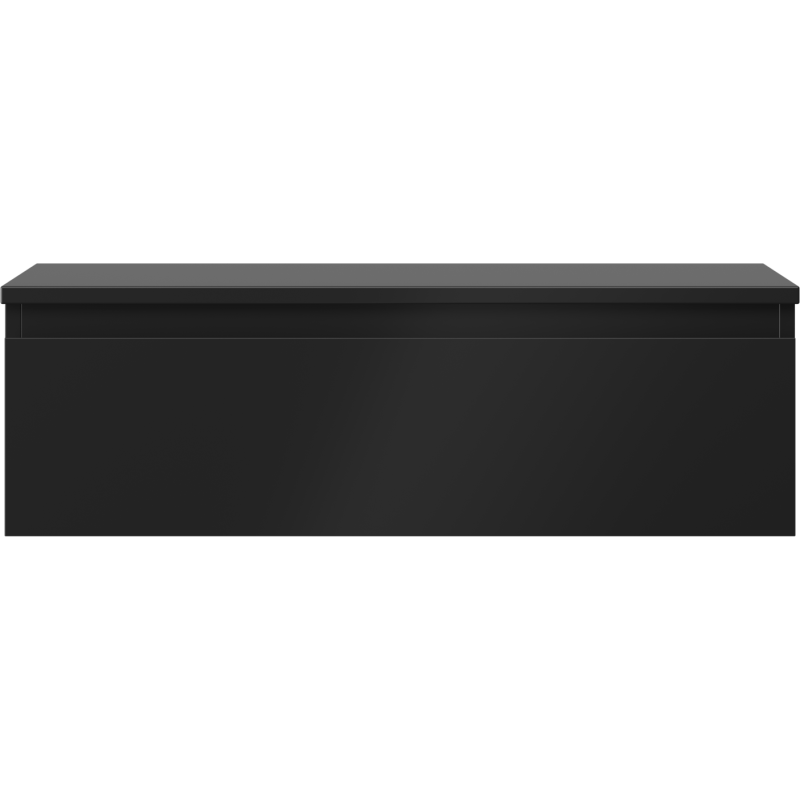 Mexen Orio gabinete de baño para lavabo de 80 cm con encimera, 1 cajón, negro mate - 91A10-08023-1-BFC71