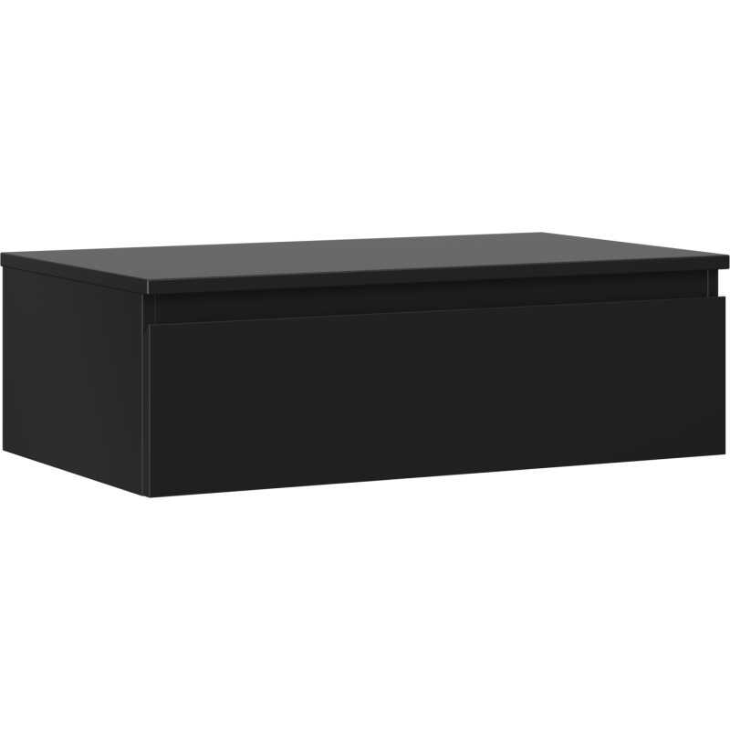 Mexen Orio szafka łazienkowa podumywalkowa 80 cm z blatem, 1 szuflada, czarna mat - 91A10-08023-1-BFC71