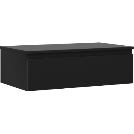 Mexen Orio gabinete de baño para lavabo de 80 cm con encimera, 1 cajón, negro mate - 91A10-08023-1-BFC71