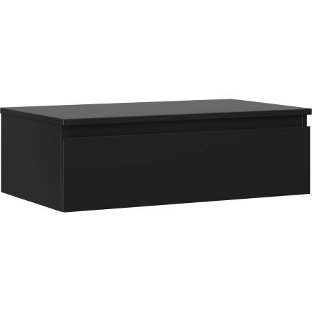 Mexen Orio szafka łazienkowa podumywalkowa 80 cm z blatem, 1 szuflada, czarna mat - 91A10-08023-1-BFC71