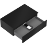 Mexen Orio Badezimmer-Unterschrank 80 cm mit Arbeitsplatte, 1 Schublade, schwarz matt - 91A10-08023-1-BFC71