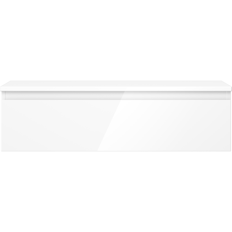 Mexen Orio armário de casa de banho por baixo do lavatório 90 cm com tampo, 1 gaveta, branco brilho - 91A10-09023-1-BFC00