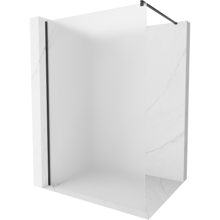 Mexen Kioto douchewand Walk-in 100 x 200 cm, matglas 8 mm, zwart - 800-100-101-70-30